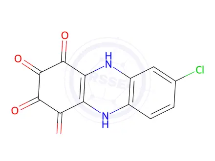 Chemical structure of 7-Chloro-2,3-dihydroxy-1,4-phenazinedione
