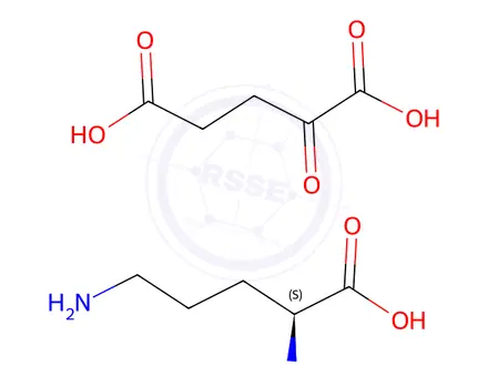 Chemical structure of Arginine Impurity 3 α-Ketoglutarate (Arginine Hydrochloride EP Impurity C α-Ketoglutarate) (Ornithine α-Ketoglutarate)