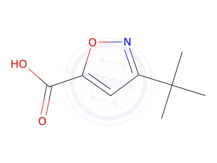 Chemical structure of 5-Isoxazolecarboxylicacid,3-(1,1-dimethylethyl)-(9CI)