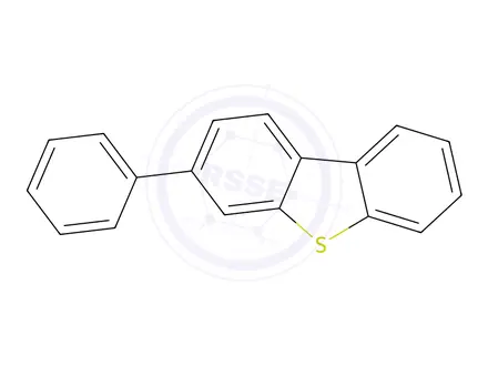 Chemical structure of 9H-Fluoren-9-one, 2,4,7-trinitro-, compd. with 3-phenyldibenzothiophene (1:1)