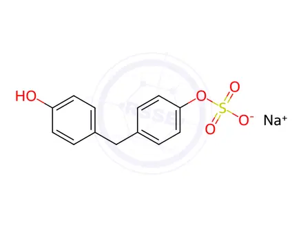 Chemical structure of Bisphenol F Monosulfate Sodium Salt