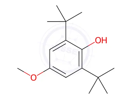 Chemical structure of 2,6-Di-Tert-Butyl-4-Methoxyphenol Solution in Methanol