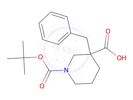Chemical structure of 3-Benzyl-piperidine-1,3-dicarboxylic acid 1-tert-butyl ester
