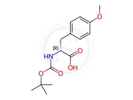 Chemical structure of Boc-O-methyl-D-tyrosine