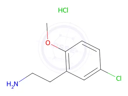 Chemical structure of 2-(5-chloro-2-methoxyphenyl)ethan-1-amine hydrochloride