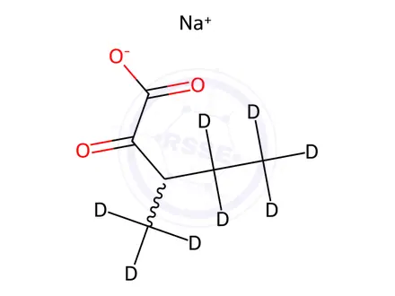 Chemical structure of 3-Methyl-2-oxovaleric Acid-d8 Sodium Salt