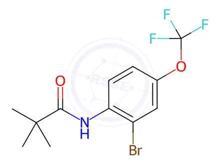 Chemical structure of N-(2-bromo-4-(trifluoromethoxy)phenyl)pivalamide