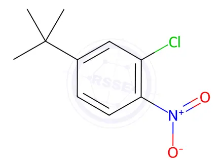 Chemical structure of Benzene, 2-chloro-4-(1,1-dimethylethyl)-1-nitro-