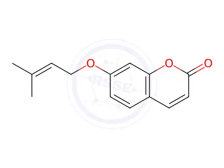 Chemical structure of 7-Prenyloxycoumarin