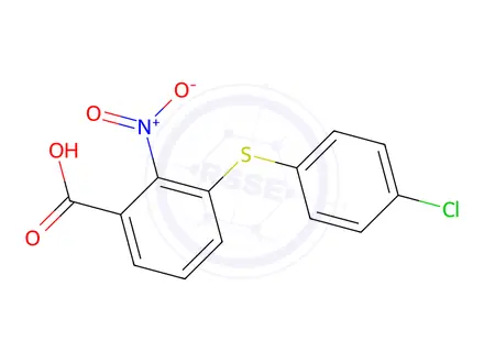 Chemical structure of 3-[(4-Chlorophenyl)sulfanyl]-2-nitrobenzoic Acid