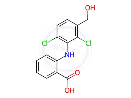 Chemical structure of 3-Hydroxymethyl Meclofenamic Acid