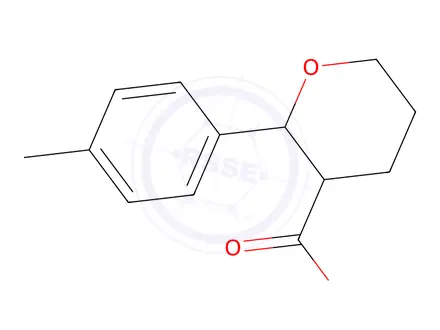 Chemical structure of 2-(P-tolyl)tetrahydro-2h-pyran-3-carboxylic acid