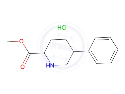 Chemical structure of 5-Phenyl-piperidine-2-carboxylic acid methyl ester hydrochloride