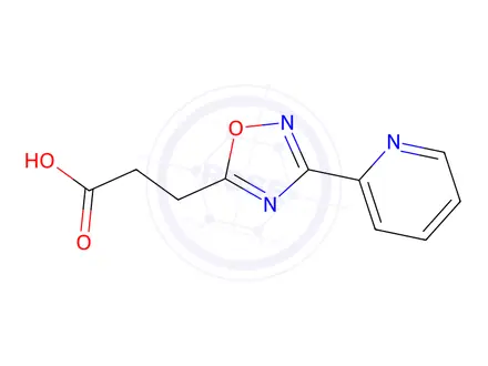 Chemical structure of 3-(3-Pyridin-2-yl-1,2,4-oxadiazol-5-yl)-propanoic acid