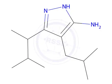 Chemical structure of 4-Isobutyl-3-(3-methylbutan-2-yl)-1h-pyrazol-5-amine