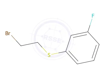 Chemical structure of 1-[(2-Bromoethyl)sulfanyl]-3-fluorobenzene
