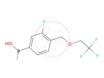 Chemical structure of 3-fluoro-4-((2,2,2-trifluoroethoxy)Methyl)phenylboronic acid