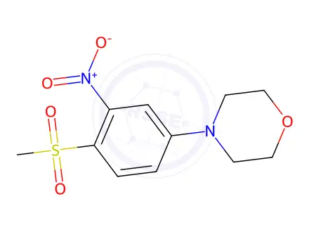 Chemical structure of 4-[4-(Methylsulfonyl)-3-nitrophenyl]morpholine