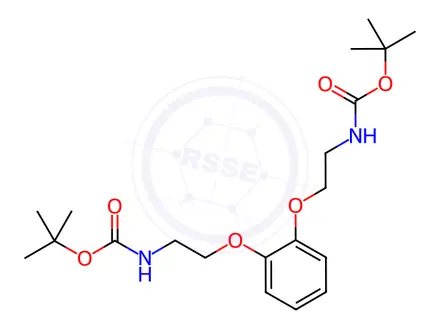 Chemical structure of di-tert-Butyl ((1,2-phenylenebis(oxy))bis(ethane-2,1-diyl))dicarbamate