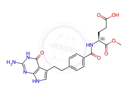 Chemical structure of Pemetrexed-1-methyl Ester