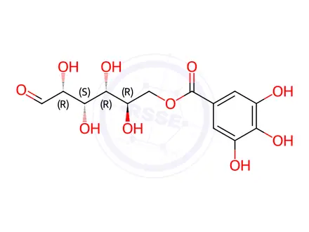 Chemical structure of 6-O-galloylglucose