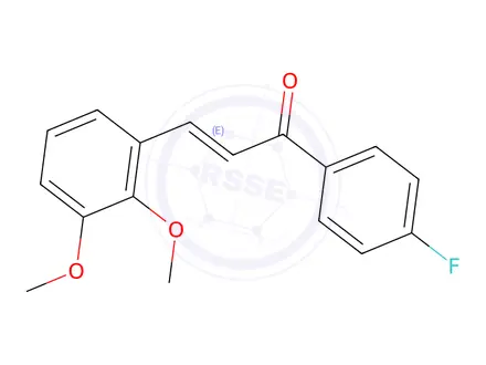 Chemical structure of (2E)-3-(2,3-Dimethoxyphenyl)-1-(4-fluorophenyl)prop-2-en-1-one