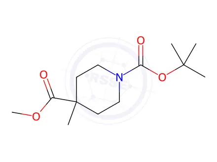 Chemical structure of 1-tert-Butyl 4-methyl 4-methylpiperidine-1,4-dicarboxylate