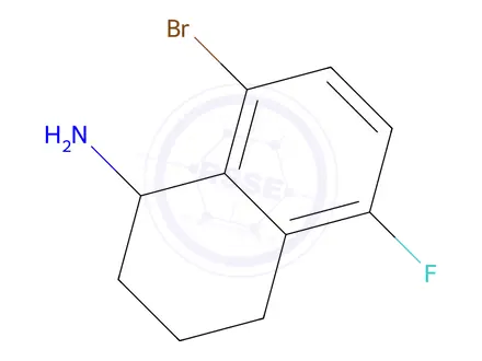 Chemical structure of 8-Bromo-5-fluoro-1,2,3,4-tetrahydronaphthalen-1-amine