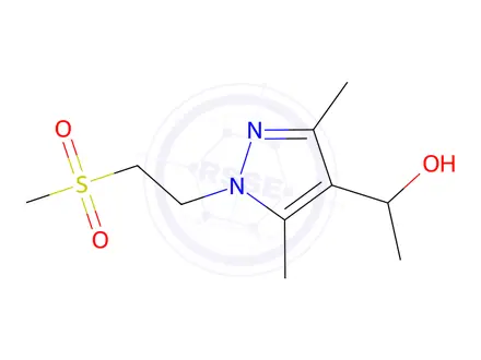 Chemical structure of 1-[1-(2-methanesulfonylethyl)-3,5-dimethyl-1h-pyrazol-4-yl]ethan-1-ol