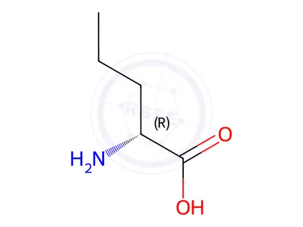 Chemical structure of D(-)-Norvaline