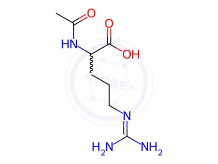 Chemical structure of N2-acetyl-DL-arginine