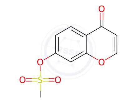 Chemical structure of 4-Oxo-4H-chromen-7-yl methanesulfonate