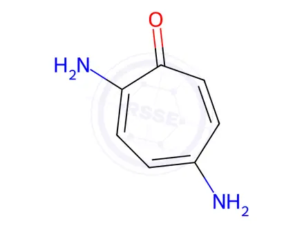Chemical structure of 2,5-Diamino-2,4,6-cycloheptatrien-1-one