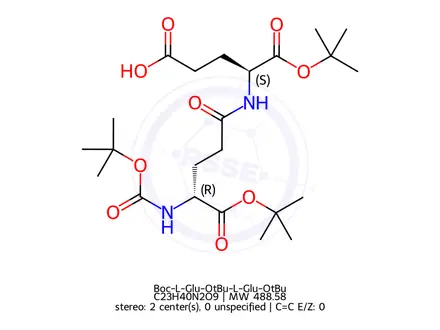 Chemical structure of Boc-L-Glu-OtBu-L-Glu-OtBu