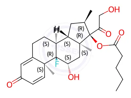 Chemical structure of Betamethasone Acetate EP Impurity C (Betamethasone Acetate USP Related Compound C, Betamethasone 11,21-Diacetate)