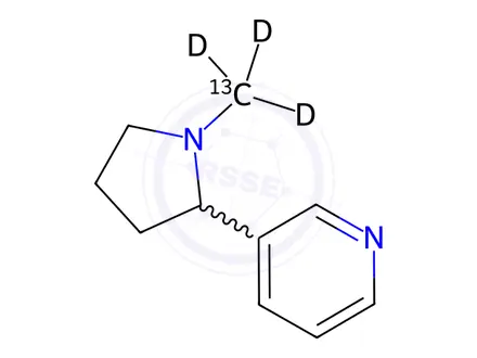 Chemical structure of rac-Nicotine-13CD3