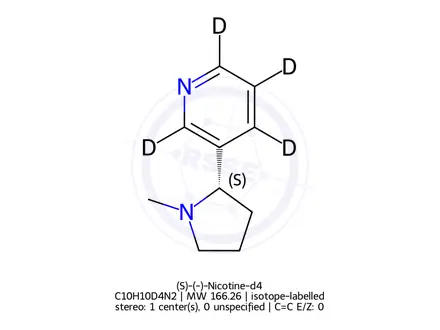 Chemical structure of (S)-(-)-Nicotine-d4