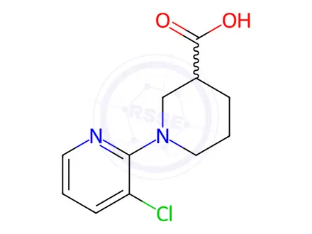 Chemical structure of 1-(3-Chloropyridin-2-yl)piperidine-3-carboxylic acid