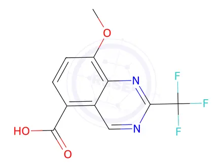 Chemical structure of 8-Methoxy-2-(trifluoromethyl)quinazoline-5-carboxylic acid