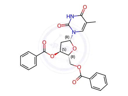 Chemical structure of 3',5'-DI-O-BENZOYLTHYMIDINE