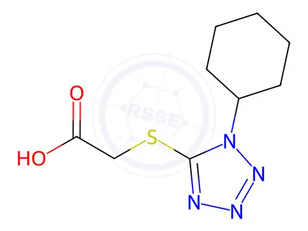 Chemical structure of [(1-Cyclohexyl-1H-tetraazol-5-yl)sulfanyl]-acetic acid
