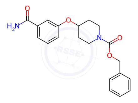 Chemical structure of Benzyl 4-(3-carbamoylphenoxy)piperidine-1-carboxylate
