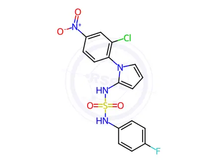 Chemical structure of N-(4-Fluorophenyl){[1-(2-chloro-4-nitrophenyl)-1H-pyrrol-2-yl]amino}sulfonamide