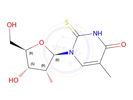 Chemical structure of 5-Methyl-2-thiouridine