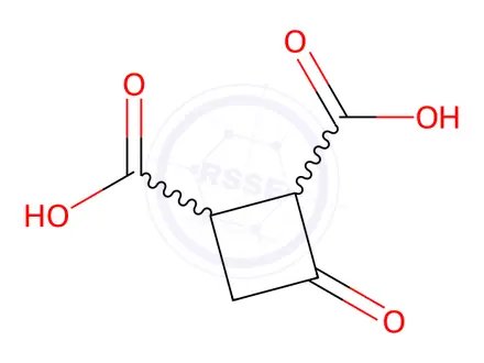 Chemical structure of 3-Oxocyclobutane-1,2-dicarboxylic acid