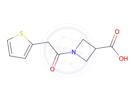 Chemical structure of 1-[2-(thiophen-2-yl)acetyl]azetidine-3-carboxylic acid