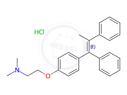 Chemical structure of Tamoxifen EP Impurity D(Hydrochloride) (E-Isomer)