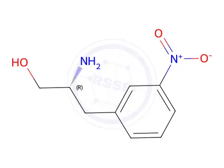 Chemical structure of (R)-2-amino-3-(3-nitrophenyl)propan-1-ol