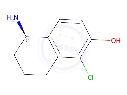 Chemical structure of (R)-5-Amino-1-chloro-5,6,7,8-tetrahydronaphthalen-2-ol