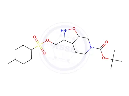 Chemical structure of tert-butyl 3-(p-tolylsulfonyloxymethyl)-5,7-dihydro-4H-isoxazolo[5,4-c]pyridine-6-carboxylate